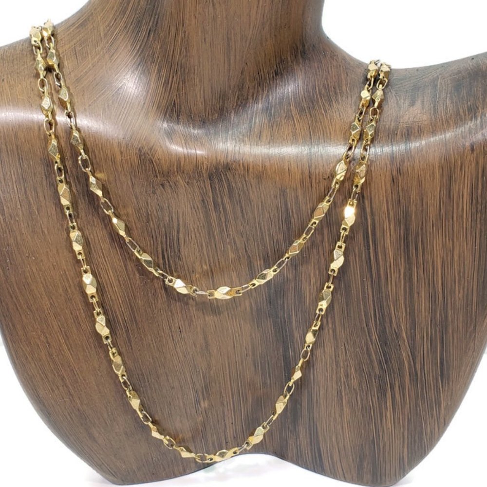 Gold Tone Chain Necklace 30"